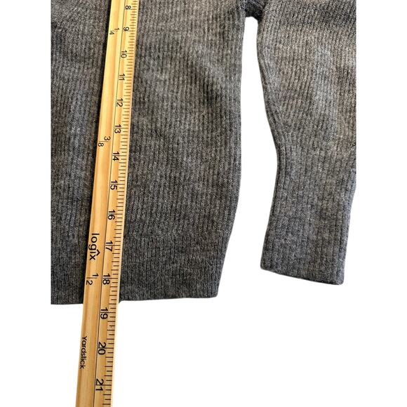 Quince Baby Alpaca Wool Cropped Cardigan Charcoal Size S CozySweater QuietLuxury - Picture 7 of 9